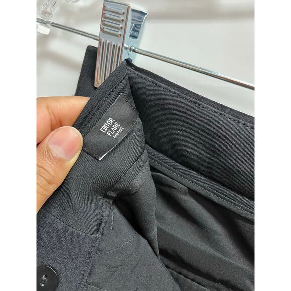 Express - Editor Mid Rise Flare Pant / 4 / Black - Picture 6 of 11